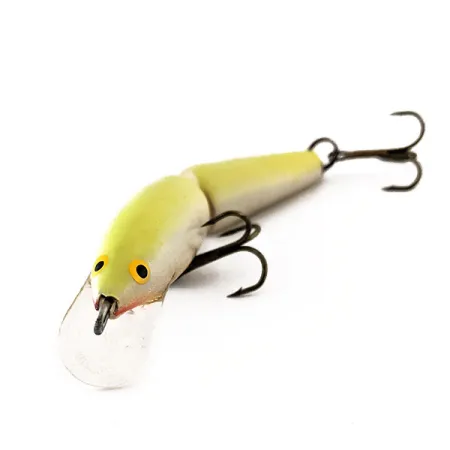 Rapala Jointed J9 Vobleris, Chartreuse, 7g, Balzos Mediena, #11572