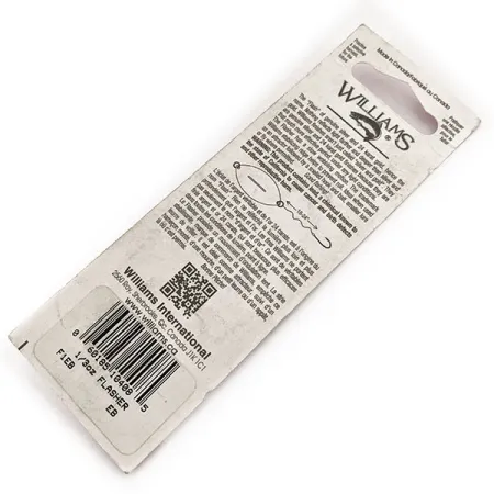 Williams Flasher F1 Blizgė, Sidabrinė / Mėlyna, 9g, sidabruota, #11645