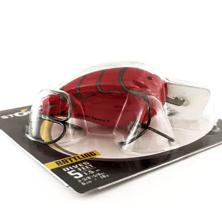 Storm Arashi Rattling Square 5 Crankbait, Red Craw, 18g, garsinis, #11672