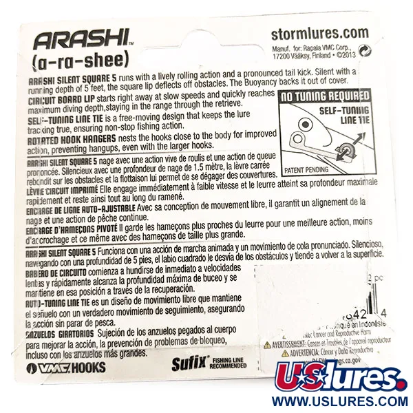 Storm Arashi Silent Square 5 Vobleris, Blue Silver Shad, 18g, #11707