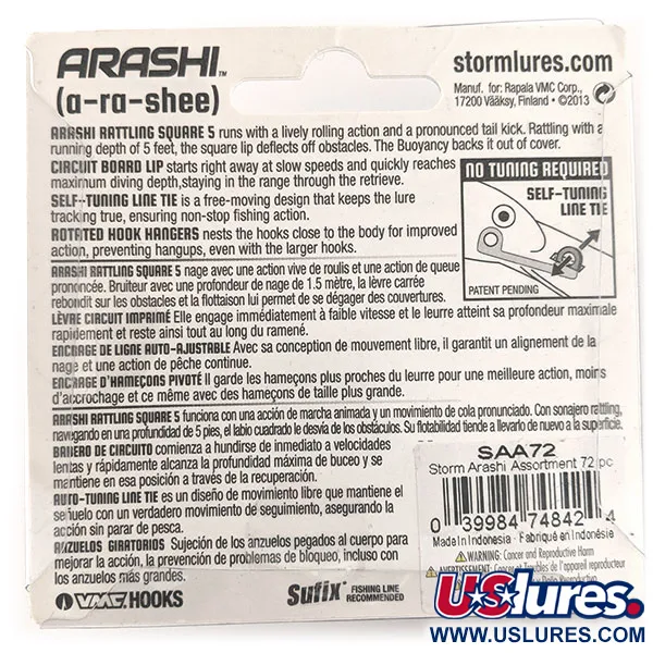 Storm Arashi Rattling Square 5 Vobleris, Rusty Craw, 18g, #11709