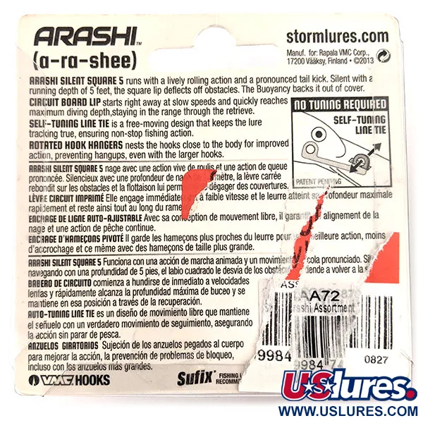 Storm Arashi Silent Square 5 Vobleris, Red Craw, 18g, Silent, #11710