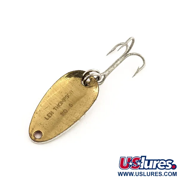 Len Thompson #6 Blizgė, Raudona / Balta / Žalvaris, 3.5g, Retro, #11754