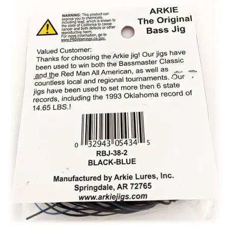 Arkie Lures Weedless Arkie Jig The Original, Juoda/Mėlyna, 7g, #11827