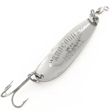 Luhr Jensen Krocodile Die #4 Blizgė, Nikelis/Mėlyna, 14g, Retro, #11868