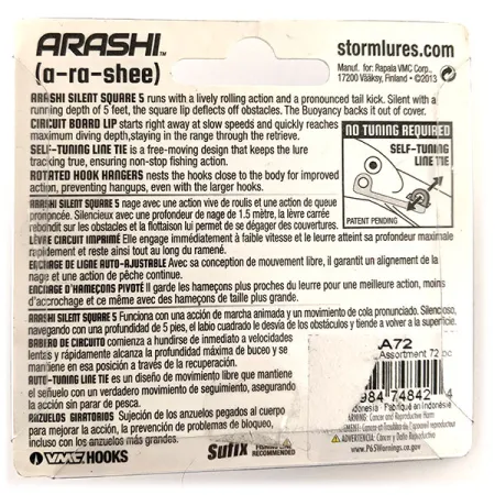 Storm Arashi Silent Square 5 Vobleris, Mėlyna/Sidabrinė, 18g, Silent, #11951