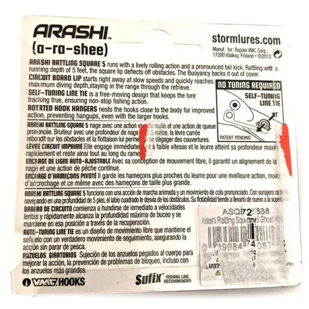 Storm Arashi Rattling Square 5 Vobleris, Ghost, 18g, Savireg., #11953