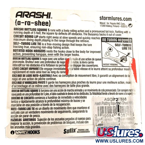 Storm Arashi Rattling Square 5 Vobleris, Ghost, 18g, Savireg., #11953