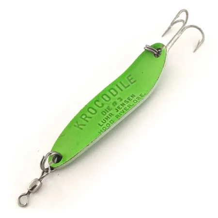 Luhr Jensen Krocodile Die #3 UV Blizgė, Žalia, 10g, UV, #11967