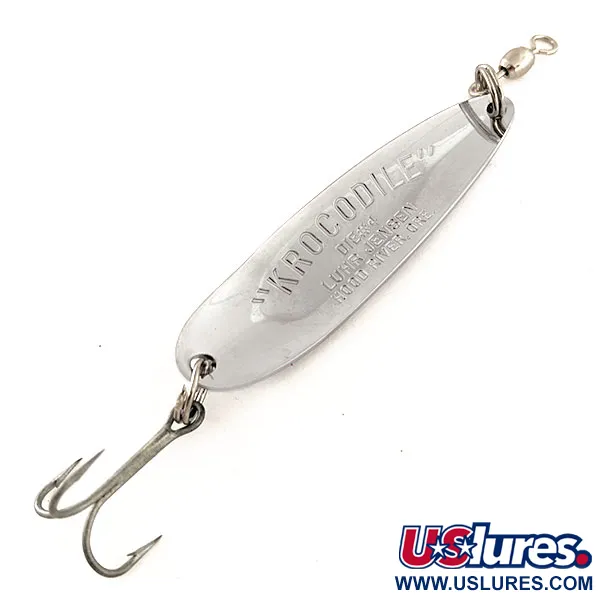 Luhr Jensen Krocodile Die #4 Blizgė, Nikelis/Mėlyna, 14g, JAV, #11969