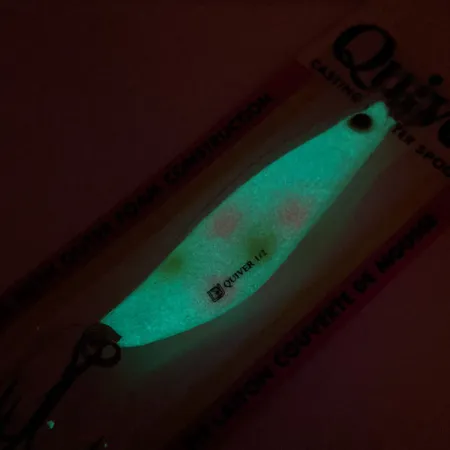 Luhr Jensen Quiver Blizgė, Pearls/Glow, 14g, Foam-Core, #12050