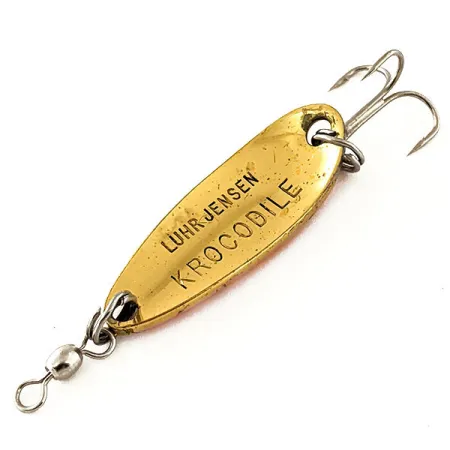 Luhr Jensen Krocodile UV Blizgė, Gold/Orange, 9g, UV-Glow, #12076