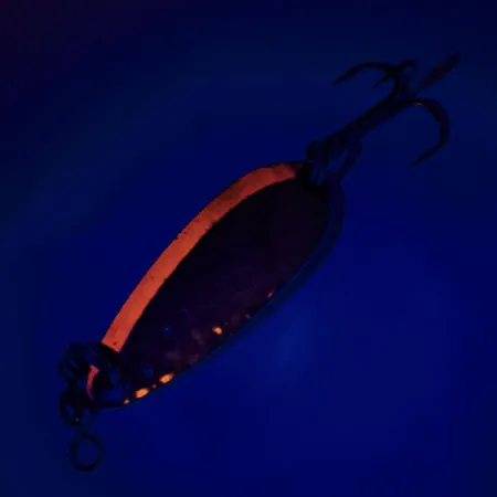 Luhr Jensen Krocodile UV Blizgė, Gold/Orange, 9g, UV-Glow, #12076