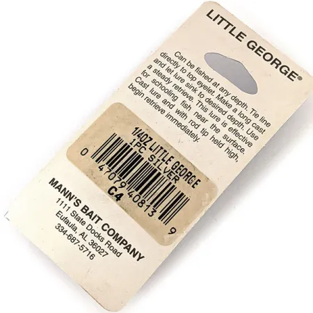 Mann's Bait Little George Tail-Spinner, Sidabras, 12g, Vintage, #12183