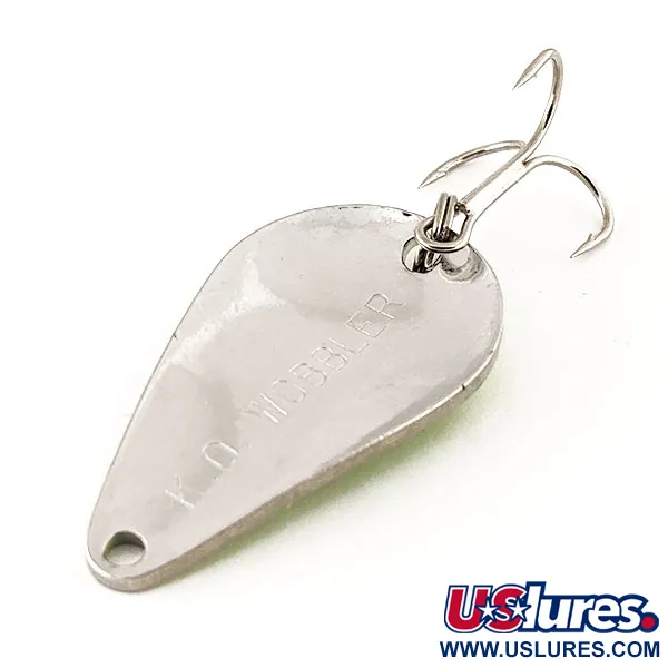 Acme K.O. Wobbler UV Blizgė, Nikelis / Žalia, 14g, UV švytėjimas, #12259