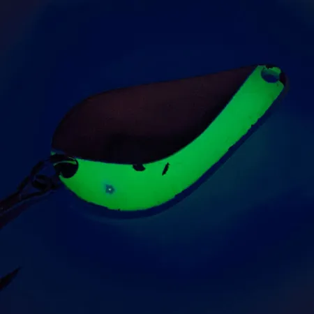 Acme K.O. Wobbler UV Blizgė, Nikelis / Žalia, 14g, UV švytėjimas, #12259