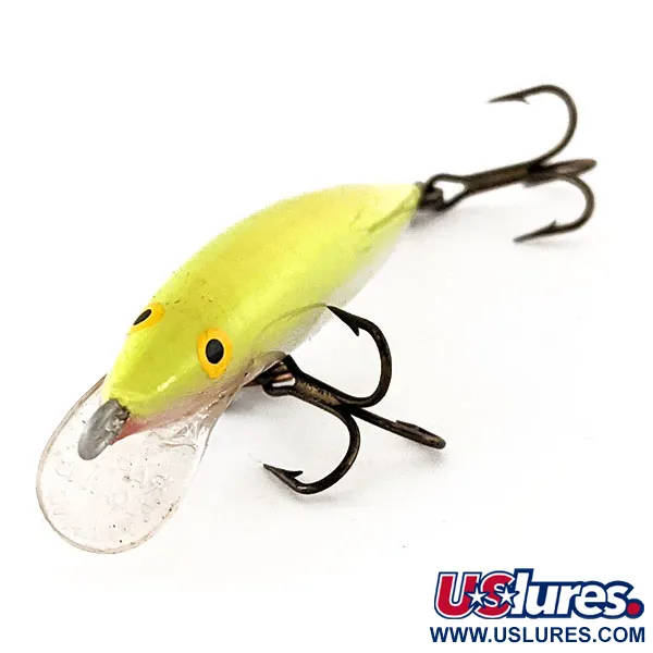 Rapala Original Floater F6 Vobleris, Chartreuse, 3g, Balsa, #12280