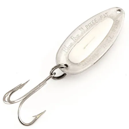 Blue Fox Pixee Blizgė, Muštas nikelis / Balta, 14g, Ikras, #12317