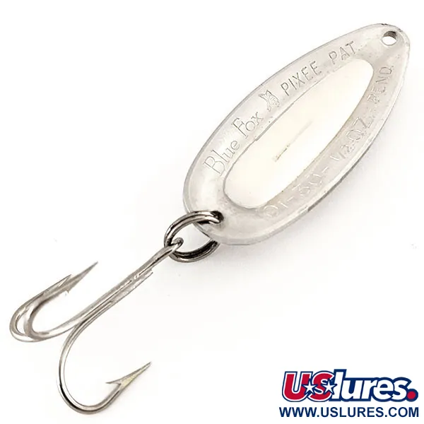 Blue Fox Pixee Blizgė, Muštas nikelis / Balta, 14g, Ikras, #12317