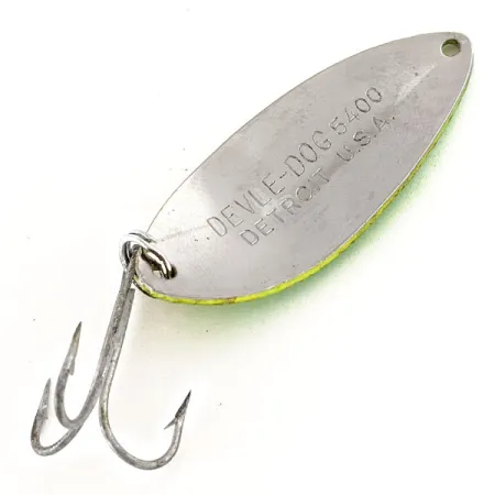 Dardevle Devle Dog 5400 UV Vartiklė, Geltona/Žalia/Nikelis, 14g, #12409