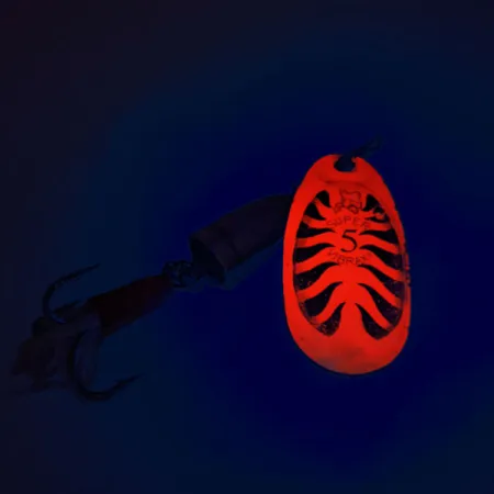 Blue Fox Super Vibrax 5 UV Blizgė, Raudona / Žalvaris, 13g, UV, #12490