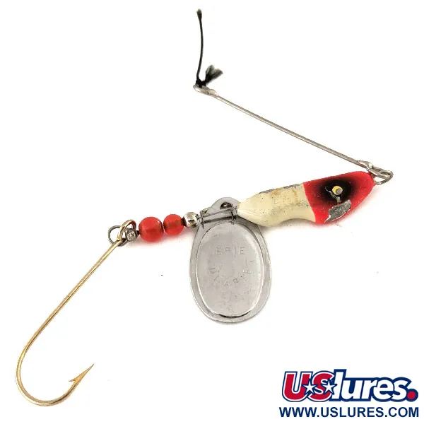 Erie Dearie Walleye Killer sukriukė, Raudona/Balta/Nikelis, 14g, #12590