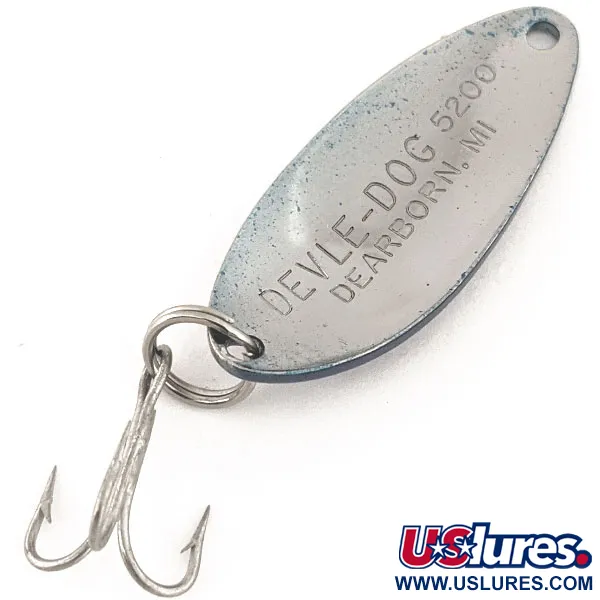 Dardevle Devle Dog 5200 Blisgė, Nikelis / Mėlyna, 7g, Vintage, #12652