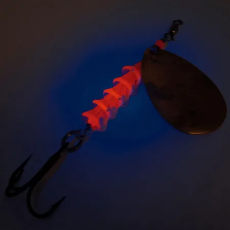 Luhr Jensen TEE Spoon Sukrutė, Gold/Red, 14g, UV reaktyvi, #12760