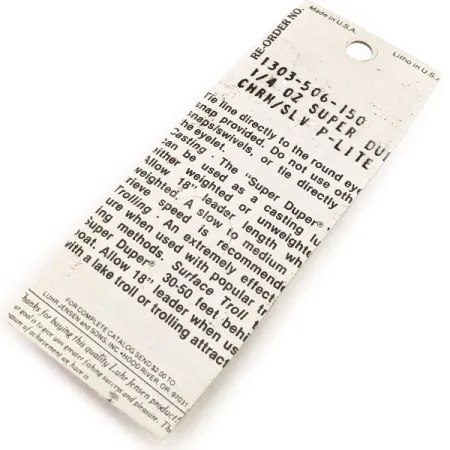 Luhr Jensen Super-Duper 506 Blizgė, Nikelis/Raudona, 7g, Vintage, #12846