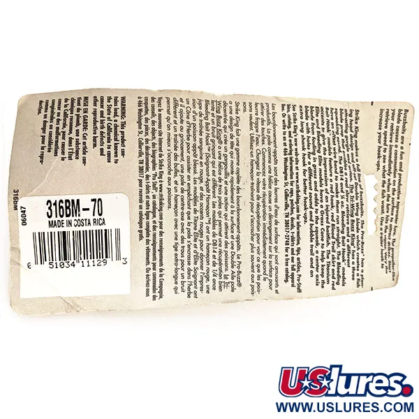 Strike King Buzzbait Buzz King, Nickel/Chartreuse, 5,3g, 3 mentės, #12891