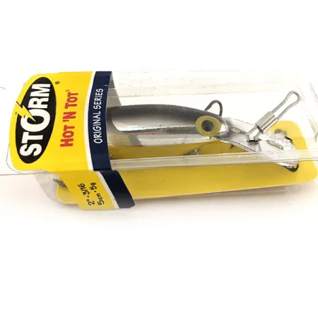 Storm Original Hot'N Tot Vobleris, Juoda / Sidabrinė, 6,5g, Metalinis liežuvėlis, #12897