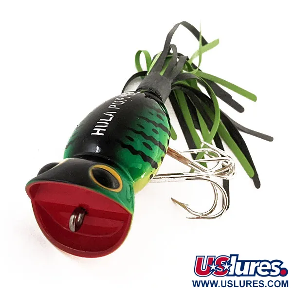 Fred Arbogast Hula Popper Masalas, Fire Tiger, 14g, #12918