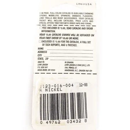 Luhr Jensen Lil' Kroc, Kaltas nikelis, 4.5g, Blinkė, #12964