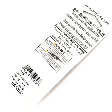 Dardevle Imp Klicker Blizgė, Raudona/Balta/Nikeliuota, 11g, Garsas, #13016