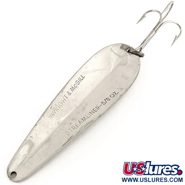 Wright & McGill Streamliner Blivė, Nikelis/Pilka, 18g, Retro, #13030