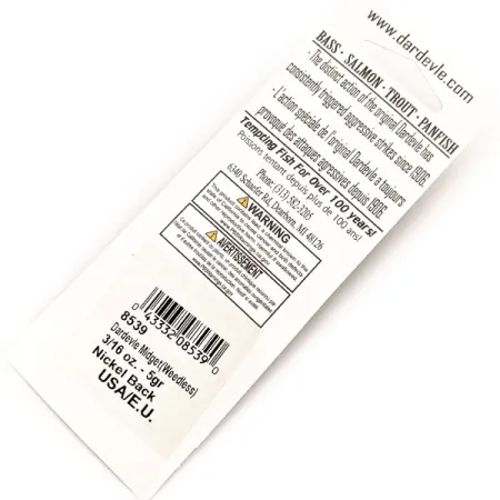 Eppinger Dardevle Midget, 6 g, Mackerel/nickel UV, žolėms atspari vartiklė #23016