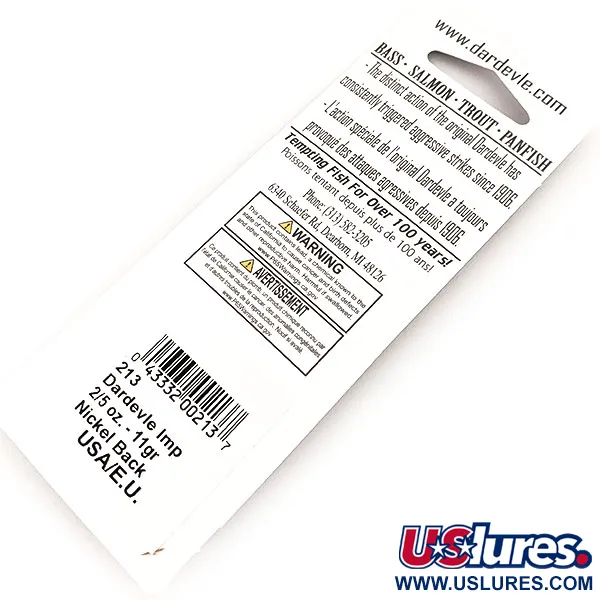 Eppinger Dardevle Imp Blizgė, Frog, 11g, Nickel Back, #24484