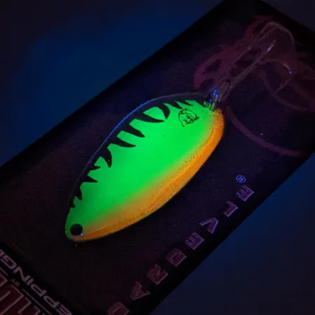 Blizgė Eppinger Dardevle Devle Dog UV, Fire Tiger, 14g, UV, #13092