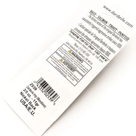 Eppinger Weedless Dardevle Imp UV Blizgė, 39 Makrelė/Nikelis, 11g, #13095