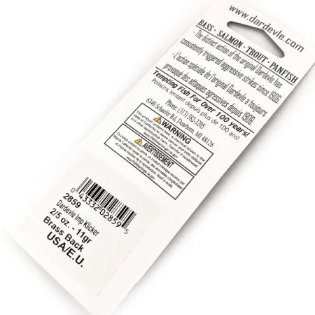 Eppinger Dardevle Imp Klicker Blizgė, 59 Black Perch/Varis, #13099