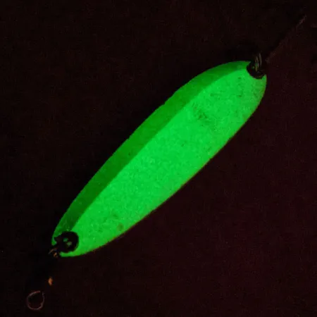 Luhr Jensen Krocodile Die #3 Glow Blizgė, Balta/Žalia, 14g, #13110