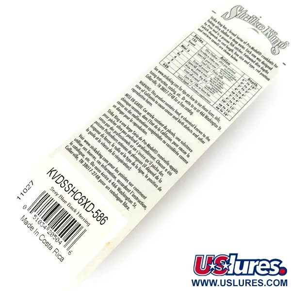 Strike King Model 6XD Vobleris, Sexy Blue Back Herring, 28g, #13187