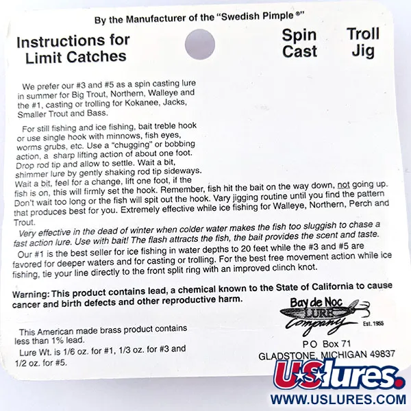 Bay de Noc Do-Jigger 3 UV, 9 g, Blizgė #17536