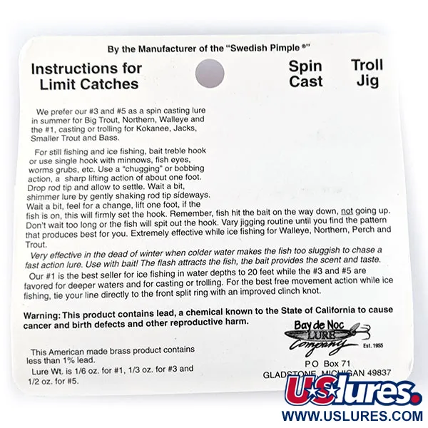 Bay de Noc Do-Jigger #3, 9 g, žalvarinė blizgė #17193