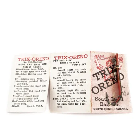 South Bend Trix-Oreno, 2g Raudona, muselinis masalas #17296