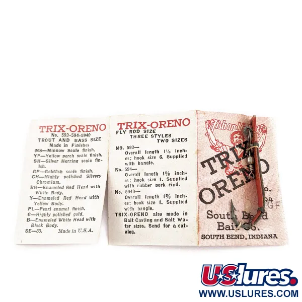 South Bend Trix-Oreno, 2g Raudona, muselinis masalas #17296