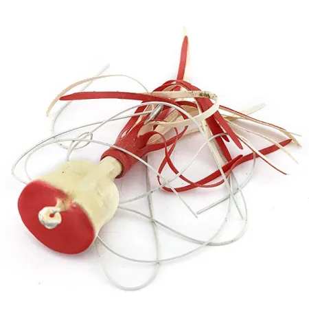 Fred Arbogast Hula Popper, 2,5g, raudona/balta, paviršinis masalas #18911