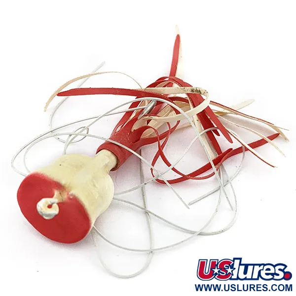 Fred Arbogast Hula Popper, 2,5g, raudona/balta, paviršinis masalas #18911