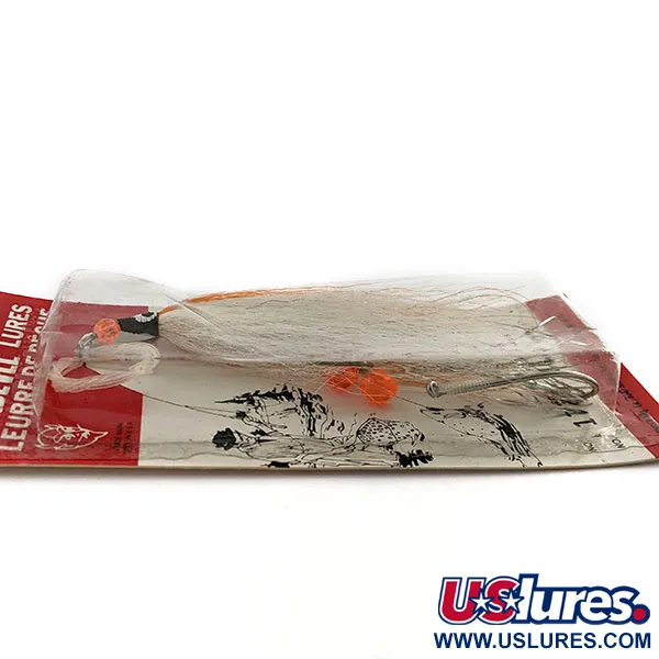 Eppinger Devle Fly, balta/oranžinė, vintažinis masalas #23971