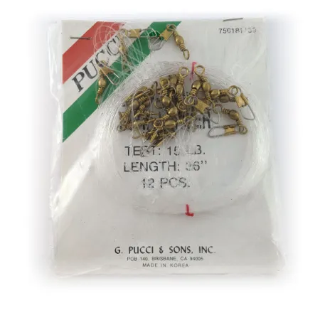 G.Pucci & Sons Surf Leader SL-15, 15 lb, 90 cm, auksinis pavadėlis #20232